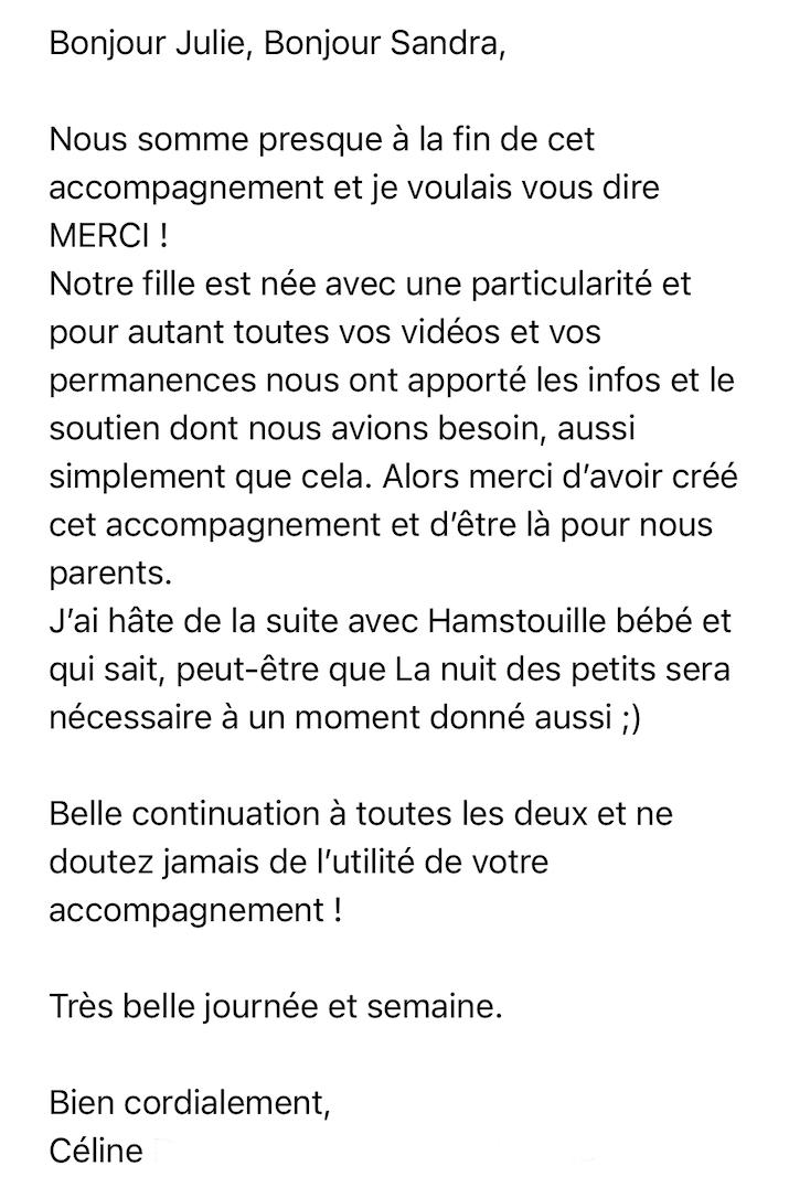 Recommandation cliente des services Hamstouille