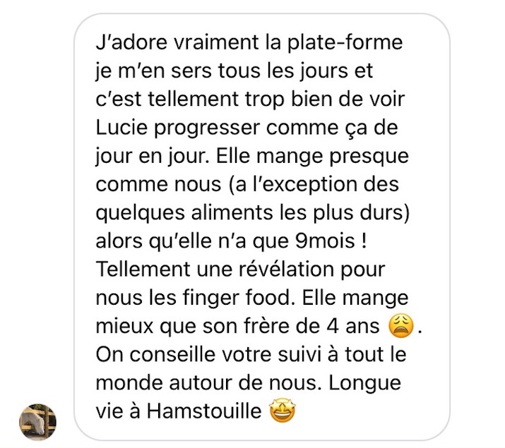 Recommandation cliente des services Hamstouille