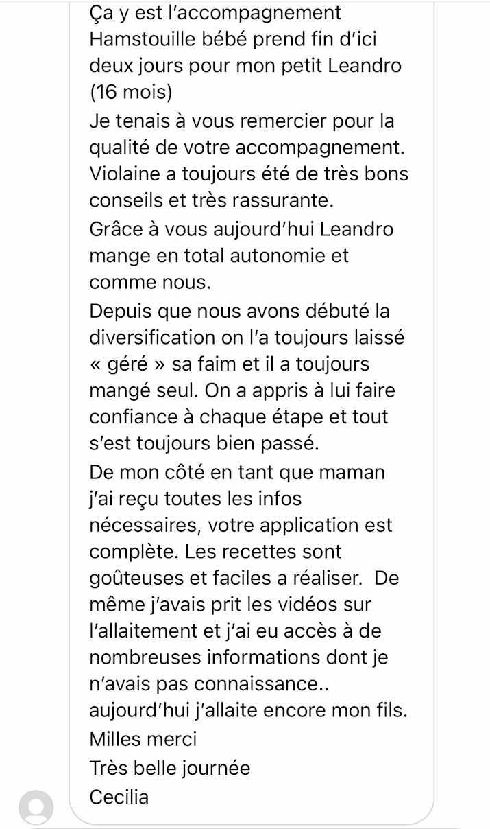 Recommandation cliente des services Hamstouille