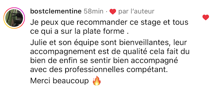 Recommandation cliente des services Hamstouille