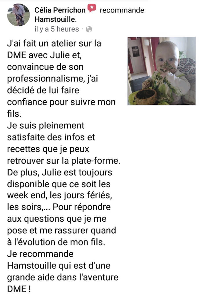 Recommandation cliente des services Hamstouille