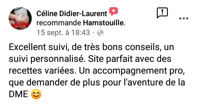 Recommandation cliente des services Hamstouille