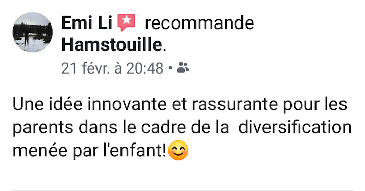 Recommandation cliente des services Hamstouille