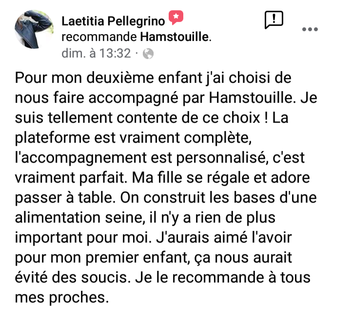 Recommandation cliente des services Hamstouille