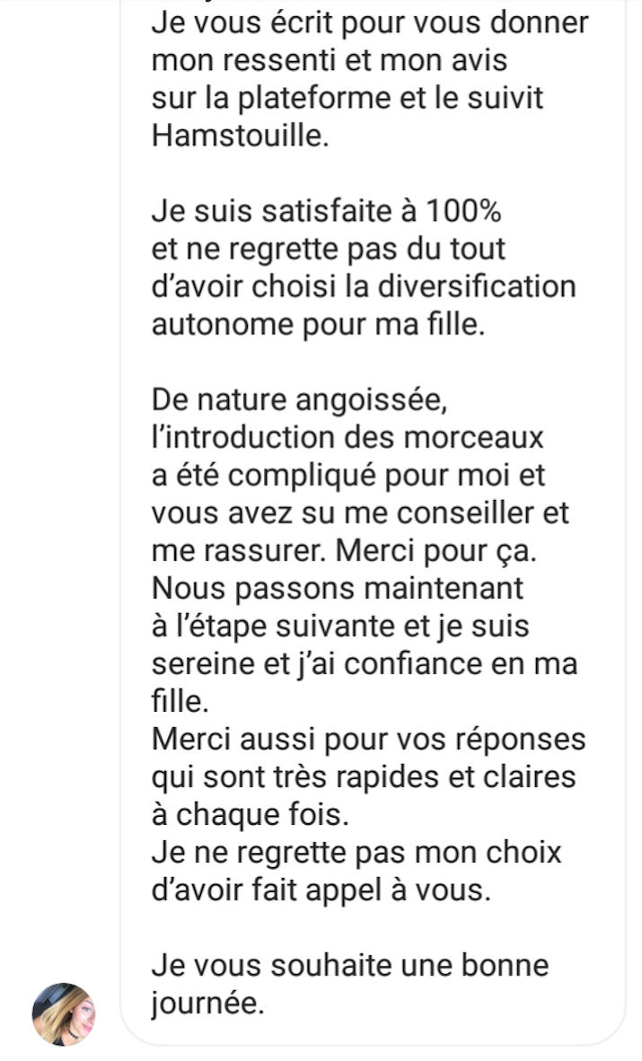 Recommandation cliente des services Hamstouille