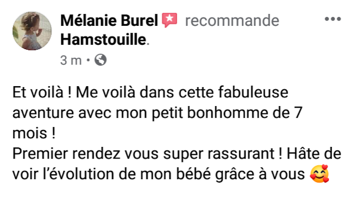 Recommandation cliente des services Hamstouille