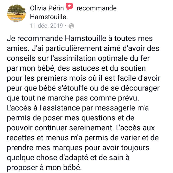 Recommandation cliente des services Hamstouille